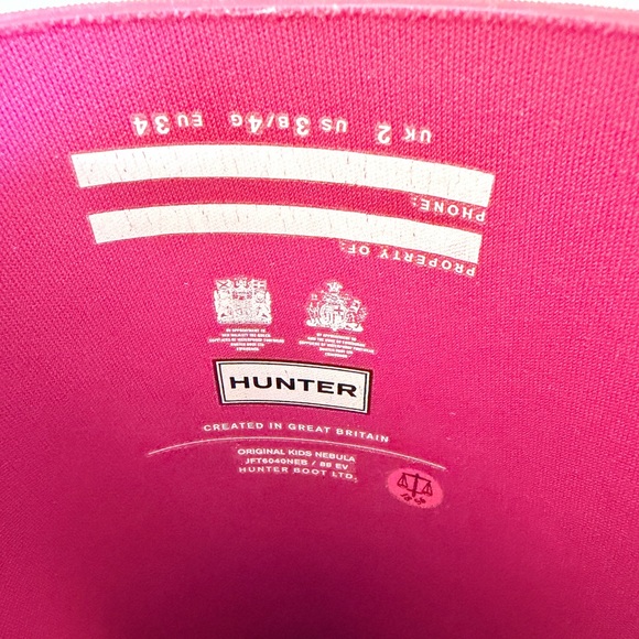 Hunter Big Kids Original Rain Boots - Fuschia Nebula - Picture 16 of 16